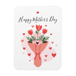 Minimal Elegant Mother's Day Card Magnet