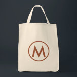 Minimal Elegant Terracotta Monogram Tragetasche<br><div class="desc">Dieses moderne Taschendesign besticht durch ein minimalistisch elegantes Monogramm mit einer eleganten Terrakotta-Typografie,  die einen schlichten und beruflichen Look garantiert.</div>