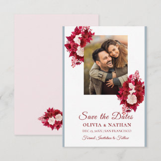 Minimal Elegant Text & Photo Design / Wedding  Save The Date