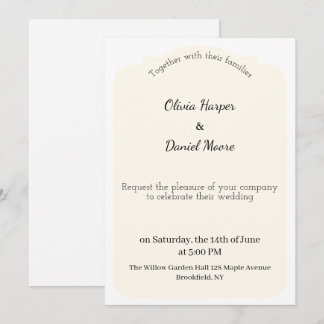 Minimal Elegant Wedding Invitation Einladung