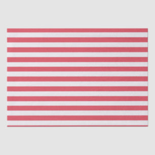 Minimal elegante Korallenrosa Streifen Seidenpapier