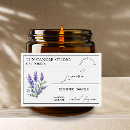 Minimal Elegante Lavendel Candle Jar Label Lebensmitteletikett