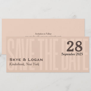 Minimal Elegante Typografie Mocha Slim Save The Date