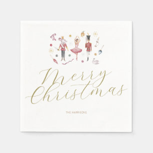 Minimal Elegante Weihnachten Der Nutcracker Urlaub Serviette
