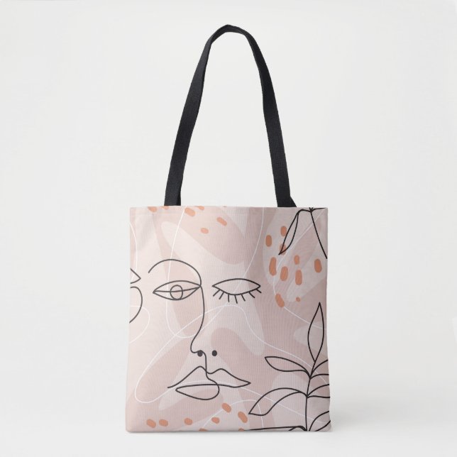 Minimal elegantes, nahtloses Muster mit einer Dra Tasche (Vorderseite)