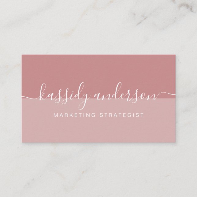 Minimal elegantes Script-Business-Logo Visitenkarte (Vorderseite)