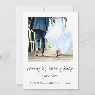 Minimal Elopement Party Später Foto Hochzeit