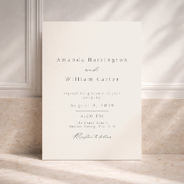 Minimal Estate Wedding Invitation | Elegant Serif  Einladung