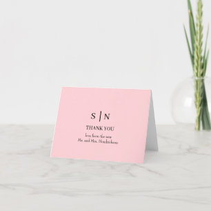Minimal et chic   Carte de remerciements Mariage n