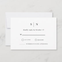 Minimal et chic | Mariage noir et blanc RSVP Ca
