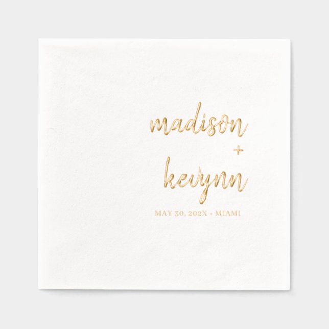 Minimal et chic | Mariage or et blanc (Recto)