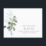 Minimal Eukalyptus Greenery Wedding Save the Date Ankündigungspostkarte<br><div class="desc">Dieses schicke Eukalyptus-Grün ist perfekt für Ihre besondere Ankündigung! Und das Postkartenformat macht es so einfach!</div>