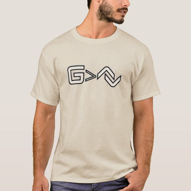 Minimal Faith Tee - God Greater Than Ups and Downs (Vorderseite)