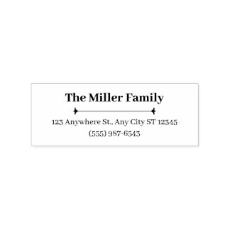 Minimal Family Custom Address Stamp Gummistempel
