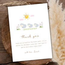 Minimal Family Sheep Floral Garden Baby Shower 