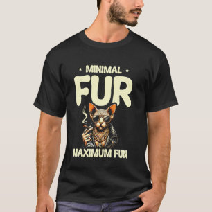Minimal Fell Für Maximalen Spaß Katzen-Enthusiast T-Shirt