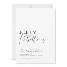 Minimal Fifty and Fabulous 50. Geburtstag