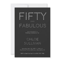 Minimal Fifty and Fabulous 50th Birthday Party