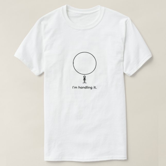 Minimal Figure Under Pressure Abstract Line Art T-Shirt (Design vorne)