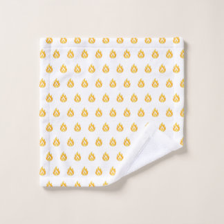 Minimal Fire Flame Icon Hot Lit Aesthetic Graphic Badhandtuch Set