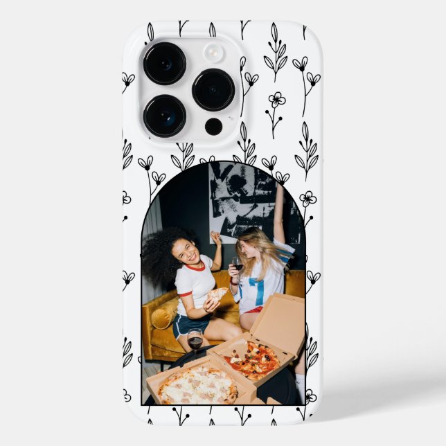 Minimal floral Custom Foto iPhone 14 Fall Case-Mate iPhone 14 Pro Hülle (Rückseite)