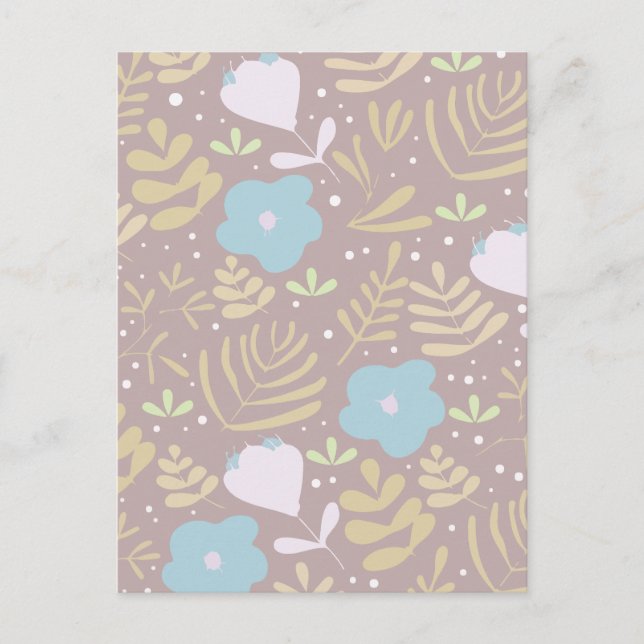 Minimal floral feiertagspostkarte (Vorderseite)