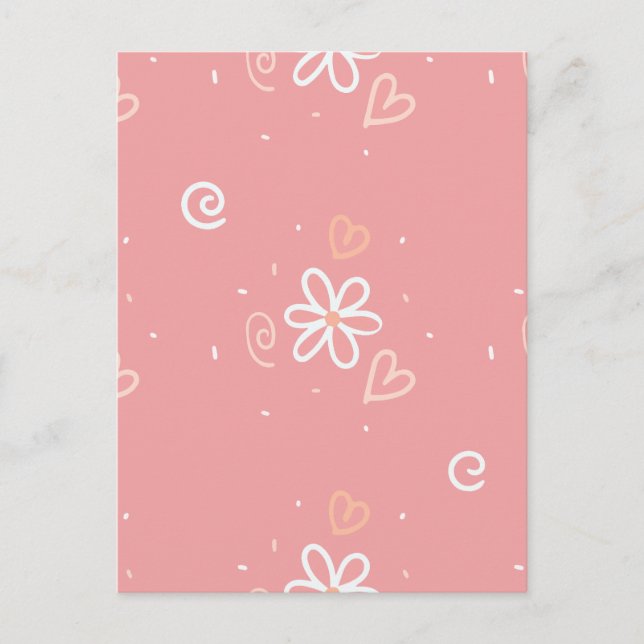 Minimal floral feiertagspostkarte (Vorderseite)