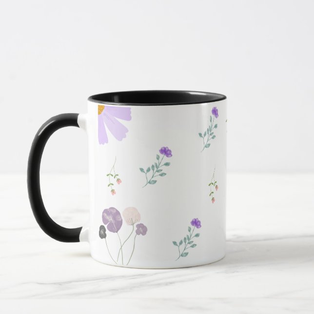 Minimal Floral Pattern Coffee Mug  (Gauche)