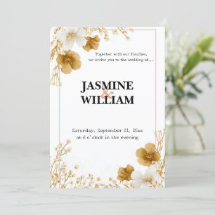 ✨ Minimal florale Hochzeit Einladung 💐 💍