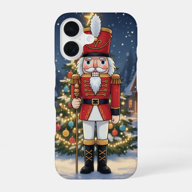 Minimal Forest Cat iPhone Case iPhone 16 Hülle (Rückseite)