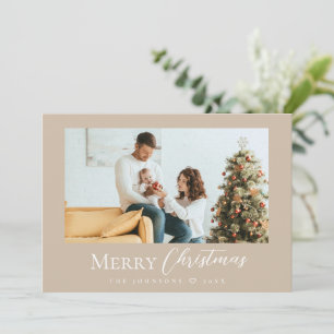 Minimal frohe Weihnachten Modernes Foto Taupe