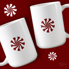 Minimal Fun Peppermint Candy Swirl Hot Chocolate Kaffeetasse