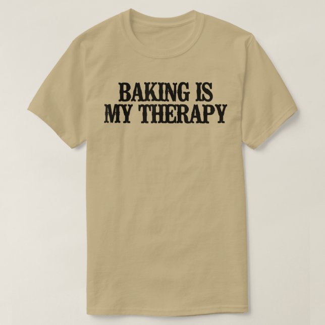 Minimal Funny Baking ist meine Therapie 2353 T-Shirt (Design vorne)