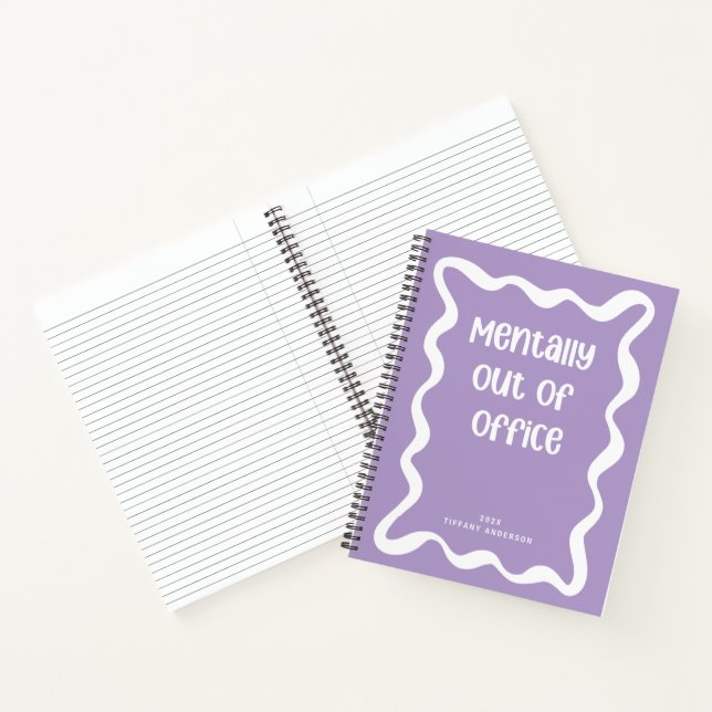 Minimal Funny Coworker Meetings Office Name Year Notizbuch (Innenseite)