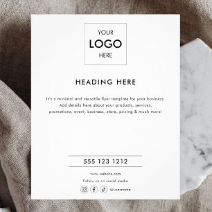 Minimal für das Business Marketing Schwarz Flyer