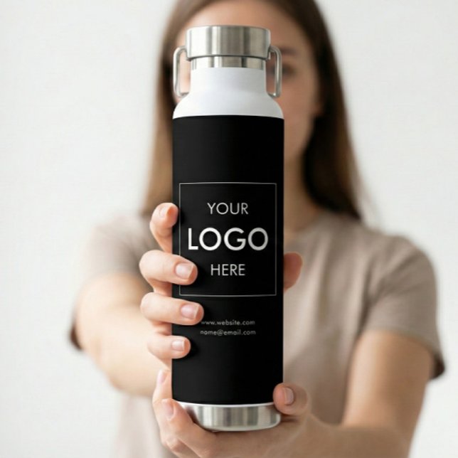 Minimal für das Firmenlogo Schwarz Trinkflasche (Von Creator hochgeladen)