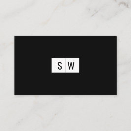 Minimal für das ursprüngliche Logo Moderne Schwarz Visitenkarte