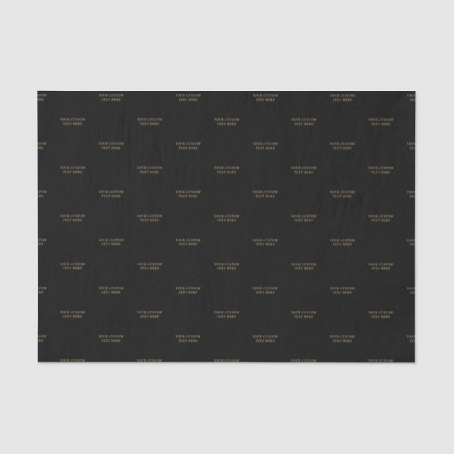 Minimal für Schwarzweiß und Gold benutzerdefiniert Seidenpapier (Vorderseite)