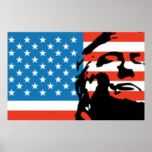 Minimal für Trump und US-Flagge 2024 Poster