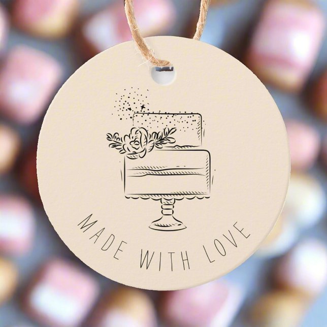 Minimal gebackene Waren Kuchen rot rosa Etiketten (Von Creator hochgeladen)