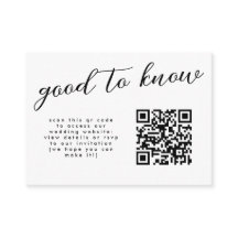 Minimal Geblüht Kalligrafie-Hochzeitwebsite QR