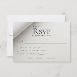 Minimal geklappte Schattenmodekarte - Moderne Hoch RSVP Karte