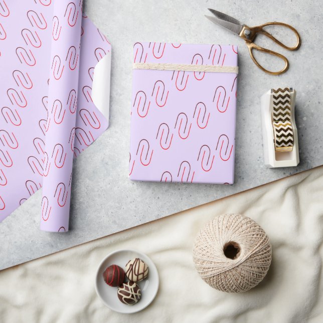 Minimal Geometric Abstract Line Pattern Geschenkpapier (Kunsthandwerk)