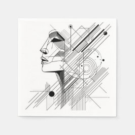 Minimal Geometric Face Serviette