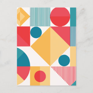 Minimal geometrisch feiertagspostkarte