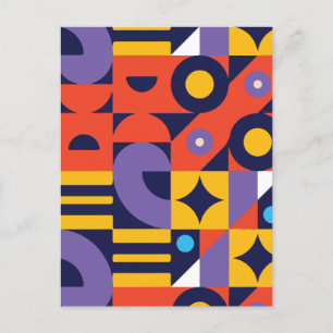 Minimal geometrisch feiertagspostkarte