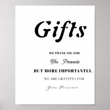 Minimal Geschenktisch für Hochzeitsszenario-Brautp