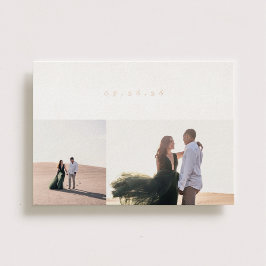Minimal Glimmer Wedding Save the Date Folieneinladung