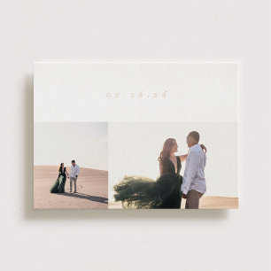 Minimal Glimmer Wedding Save the Date Folieneinladung