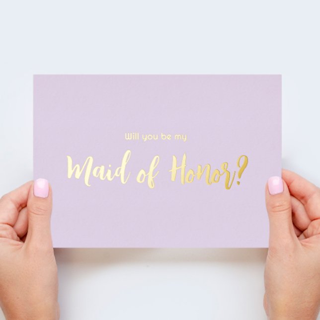 Minimal Gold Foil Bridesmaid Vorschlag Card Folieneinladung (Von Creator hochgeladen)